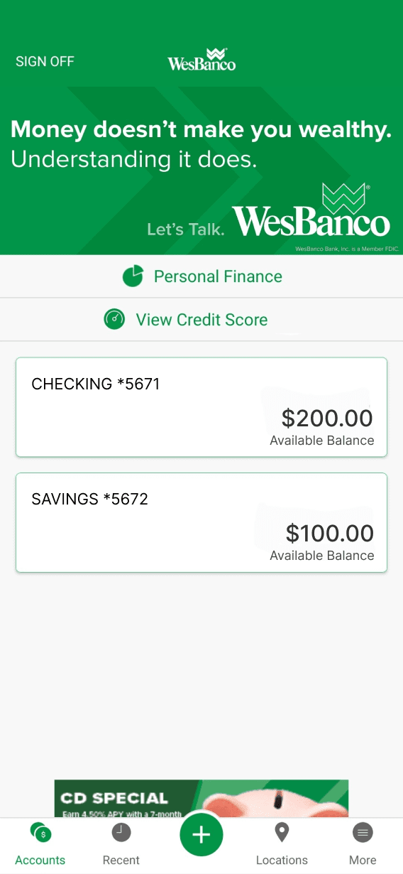 Manage Debit Card Controls Manage Debit Card Controls demo
